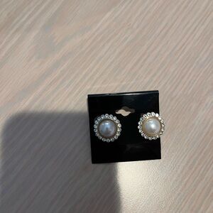 Classic Pearl and Crystal Earrings